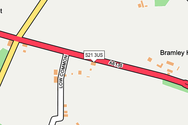 S21 3US map - OS OpenMap – Local (Ordnance Survey)