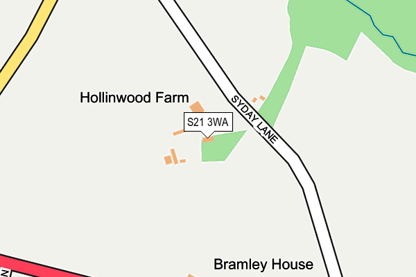S21 3WA map - OS OpenMap – Local (Ordnance Survey)