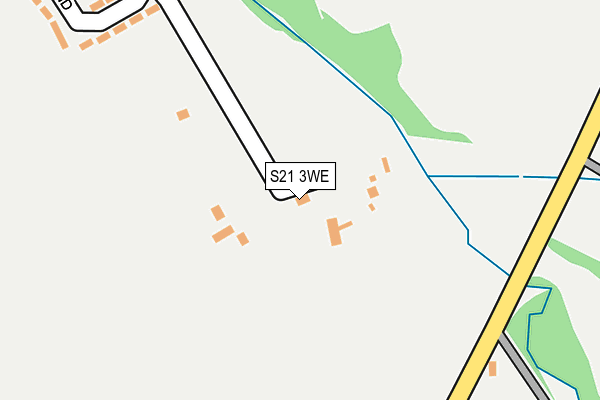 S21 3WE map - OS OpenMap – Local (Ordnance Survey)