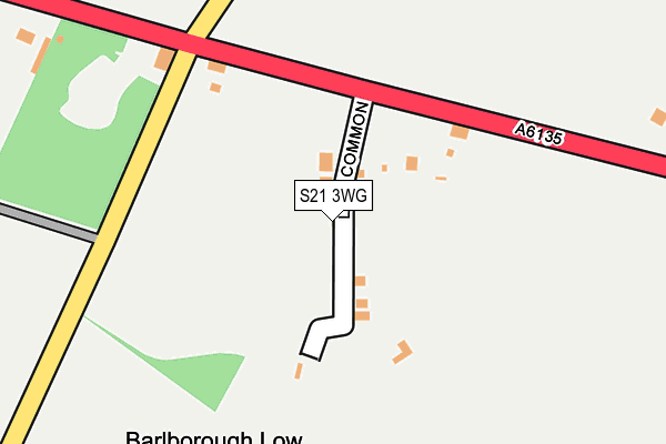 S21 3WG map - OS OpenMap – Local (Ordnance Survey)