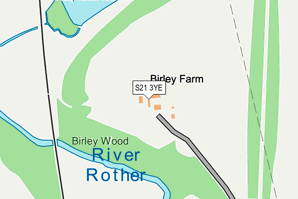 S21 3YE map - OS OpenMap – Local (Ordnance Survey)