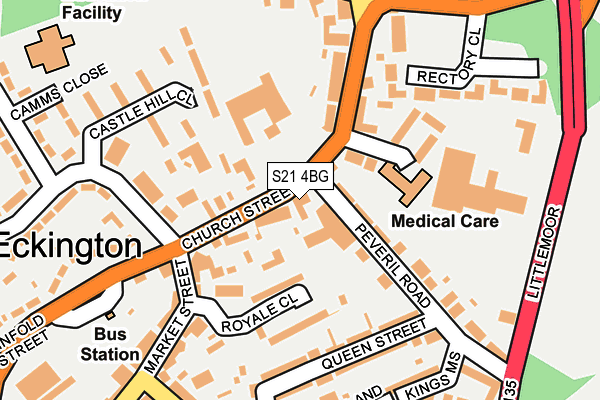 S21 4BG map - OS OpenMap – Local (Ordnance Survey)