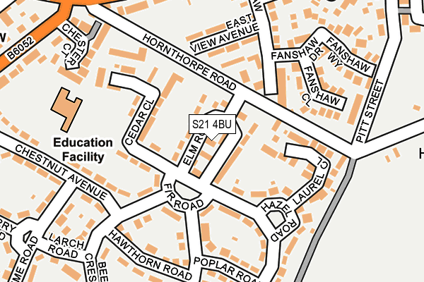 S21 4BU map - OS OpenMap – Local (Ordnance Survey)