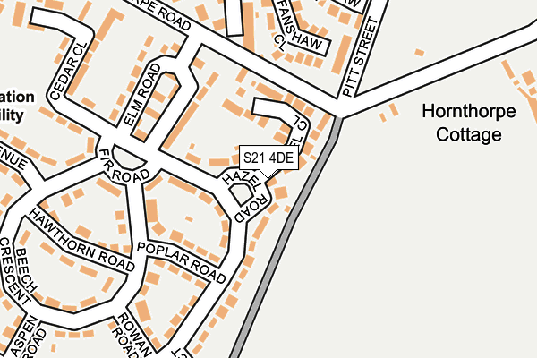 S21 4DE map - OS OpenMap – Local (Ordnance Survey)