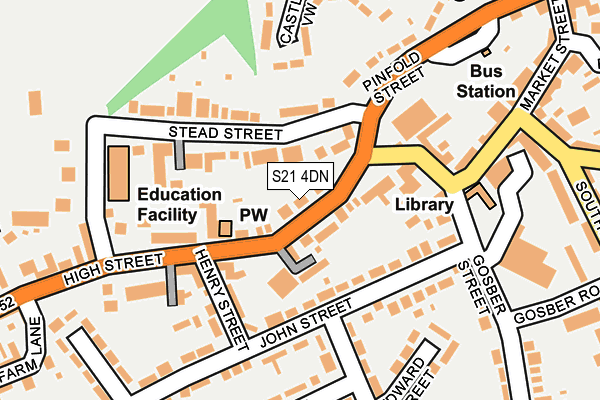 S21 4DN map - OS OpenMap – Local (Ordnance Survey)