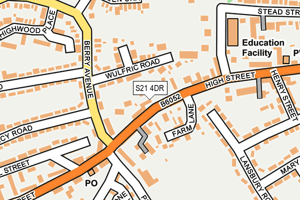 S21 4DR map - OS OpenMap – Local (Ordnance Survey)