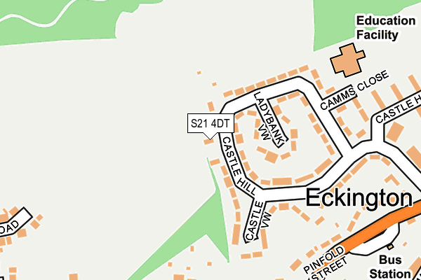 S21 4DT map - OS OpenMap – Local (Ordnance Survey)
