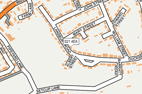S21 4EA map - OS OpenMap – Local (Ordnance Survey)