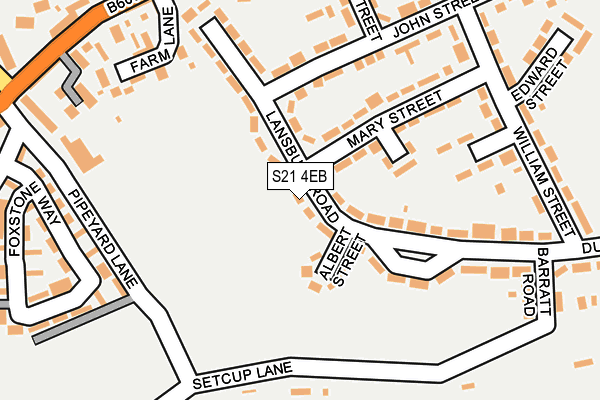 S21 4EB map - OS OpenMap – Local (Ordnance Survey)