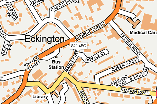 S21 4EG map - OS OpenMap – Local (Ordnance Survey)