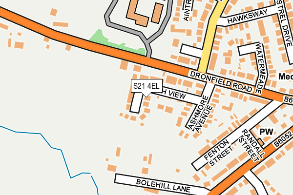 S21 4EL map - OS OpenMap – Local (Ordnance Survey)