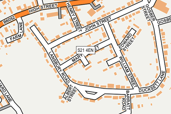 S21 4EN map - OS OpenMap – Local (Ordnance Survey)