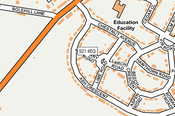 S21 4EQ map - OS OpenMap – Local (Ordnance Survey)