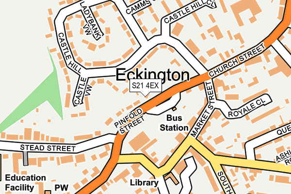 S21 4EX map - OS OpenMap – Local (Ordnance Survey)