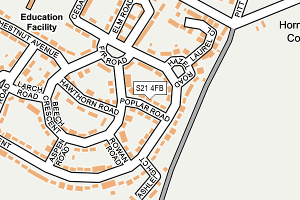 S21 4FB map - OS OpenMap – Local (Ordnance Survey)