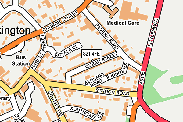 S21 4FE map - OS OpenMap – Local (Ordnance Survey)