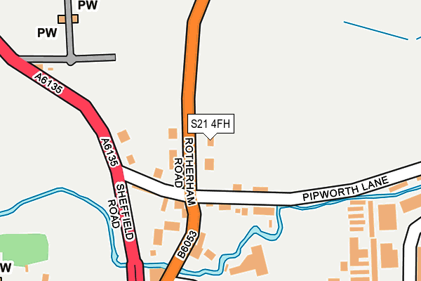 S21 4FH map - OS OpenMap – Local (Ordnance Survey)