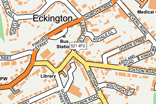 S21 4FU map - OS OpenMap – Local (Ordnance Survey)