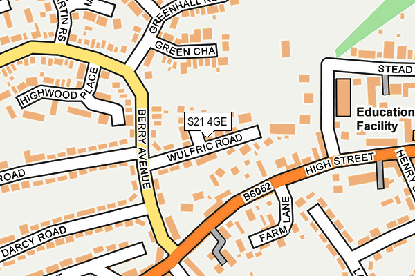 S21 4GE map - OS OpenMap – Local (Ordnance Survey)