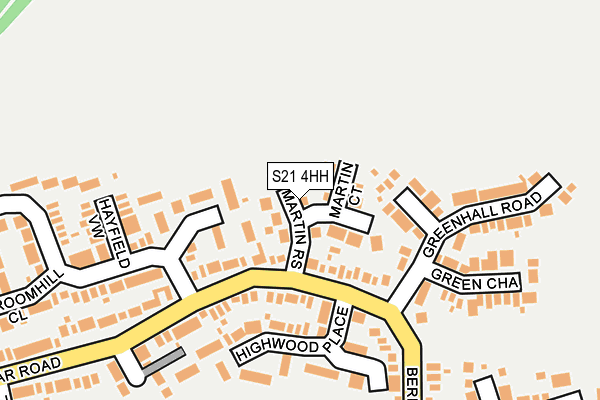 S21 4HH map - OS OpenMap – Local (Ordnance Survey)