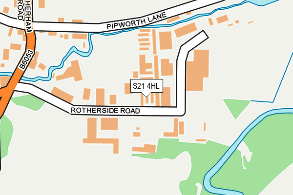 S21 4HL map - OS OpenMap – Local (Ordnance Survey)