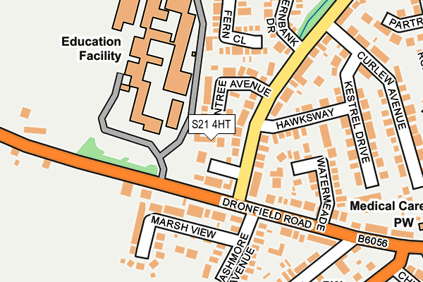 S21 4HT map - OS OpenMap – Local (Ordnance Survey)