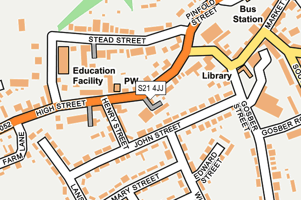 S21 4JJ map - OS OpenMap – Local (Ordnance Survey)