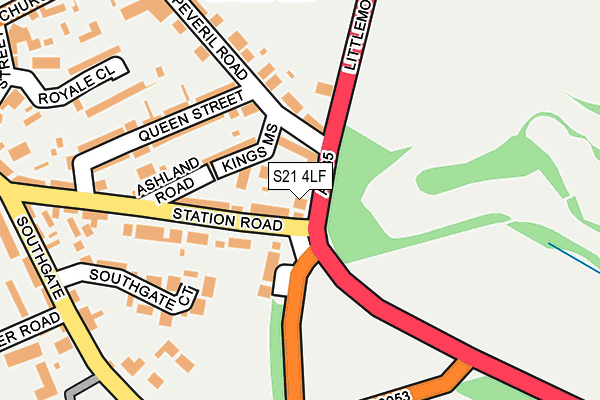 S21 4LF map - OS OpenMap – Local (Ordnance Survey)