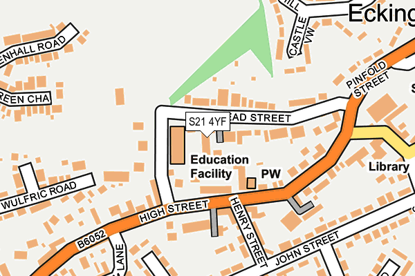 S21 4YF map - OS OpenMap – Local (Ordnance Survey)