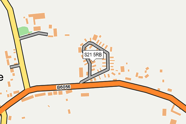 S21 5RB map - OS OpenMap – Local (Ordnance Survey)