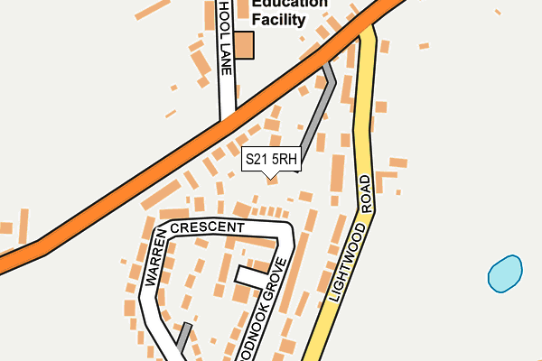 S21 5RH map - OS OpenMap – Local (Ordnance Survey)