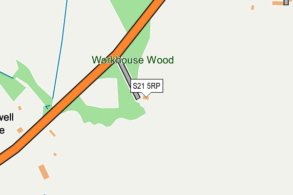 S21 5RP map - OS OpenMap – Local (Ordnance Survey)