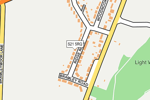 S21 5RQ map - OS OpenMap – Local (Ordnance Survey)