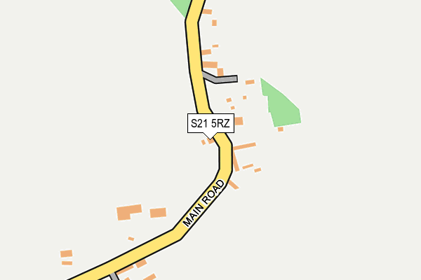 S21 5RZ map - OS OpenMap – Local (Ordnance Survey)