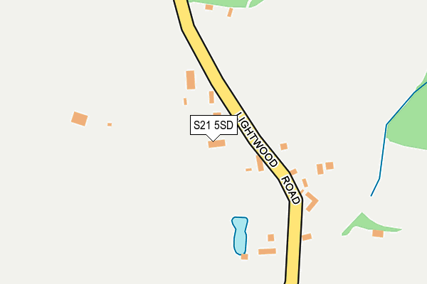 S21 5SD map - OS OpenMap – Local (Ordnance Survey)