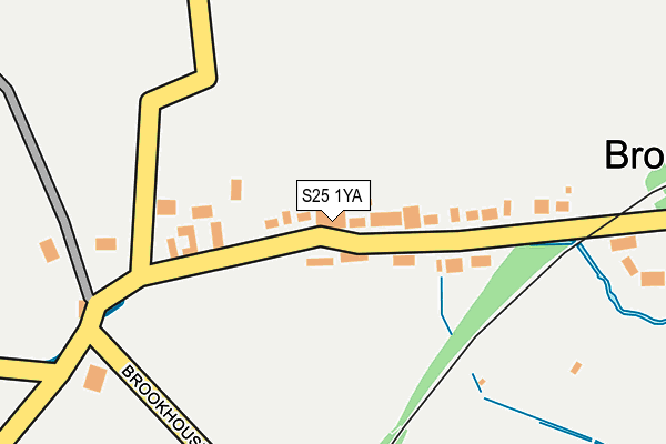 S25 1YA map - OS OpenMap – Local (Ordnance Survey)