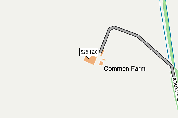 S25 1ZX map - OS OpenMap – Local (Ordnance Survey)