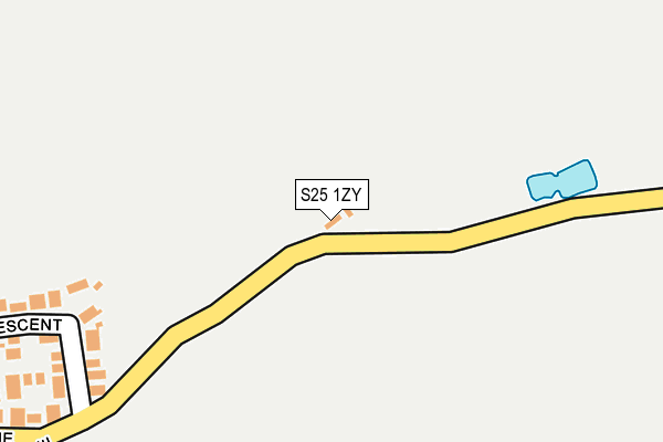 S25 1ZY map - OS OpenMap – Local (Ordnance Survey)