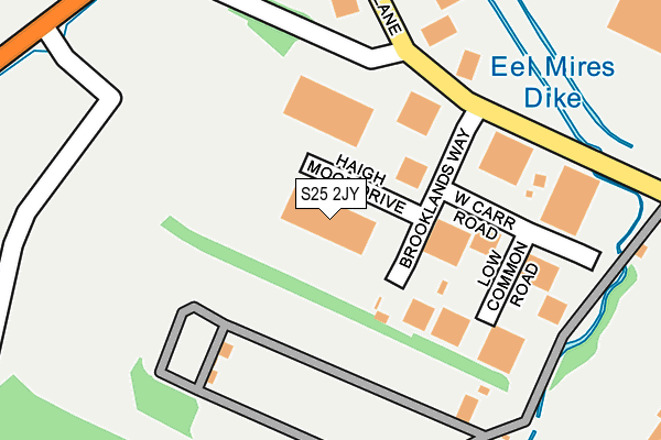 S25 2JY map - OS OpenMap – Local (Ordnance Survey)