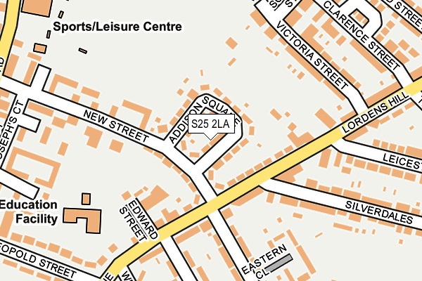 S25 2LA map - OS OpenMap – Local (Ordnance Survey)