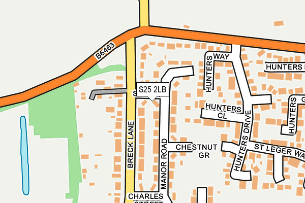 S25 2LB map - OS OpenMap – Local (Ordnance Survey)