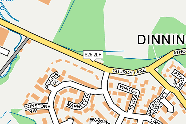 S25 2LF map - OS OpenMap – Local (Ordnance Survey)