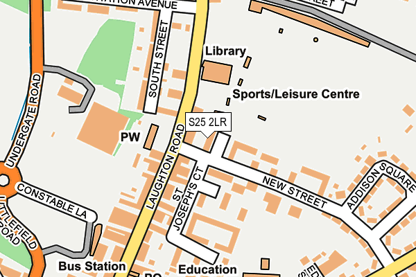 S25 2LR map - OS OpenMap – Local (Ordnance Survey)