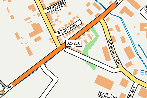 S25 2LX map - OS OpenMap – Local (Ordnance Survey)