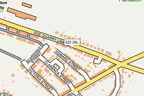 S25 2NL map - OS OpenMap – Local (Ordnance Survey)