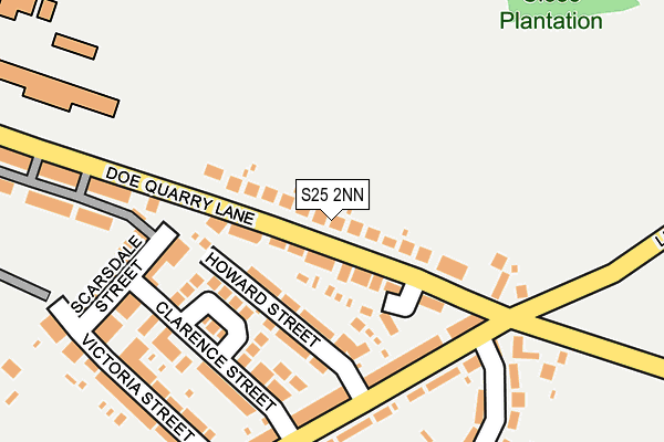 S25 2NN map - OS OpenMap – Local (Ordnance Survey)