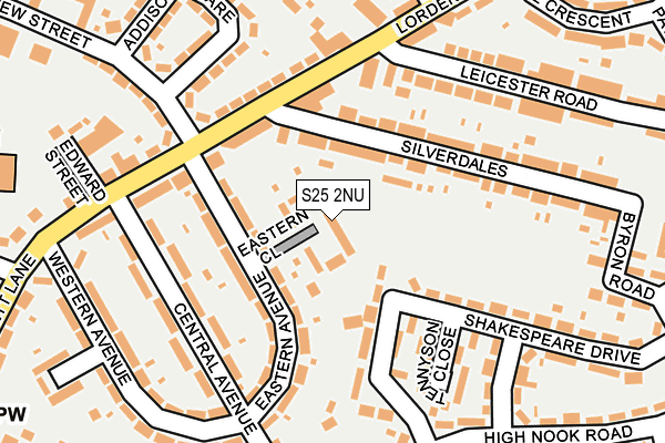 S25 2NU map - OS OpenMap – Local (Ordnance Survey)
