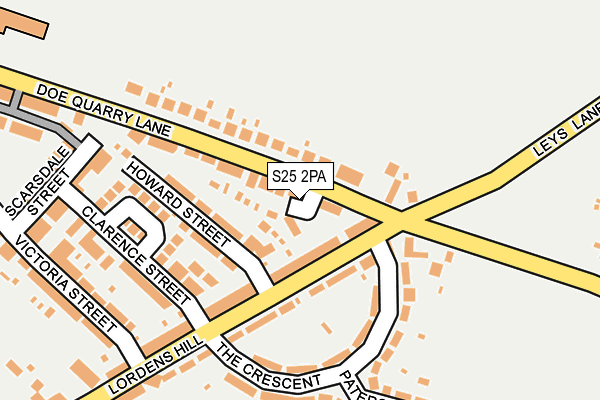 S25 2PA map - OS OpenMap – Local (Ordnance Survey)