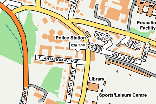 S25 2PE map - OS OpenMap – Local (Ordnance Survey)