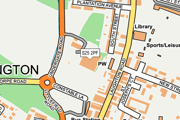 S25 2PF map - OS OpenMap – Local (Ordnance Survey)
